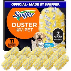 Swiffer 반려동물용 튼튼한 먼지떨이 리필 페브리즈 냄새 방지 기능이 있는 다중 표면 360 먼지떨이 11개