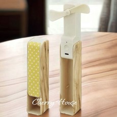 DOSHISHA 日本 折扇型小風扇 FSW-96B (黃/藍), 黃色