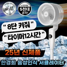 [2025신상 음성인식AI] 한경희 굿즈앤 스마트 서큘레이터 8단풍속 리모콘 스탠드, HDC330K