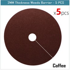 두께 잡초 억제 정원 분해 성장 멀치 2MM 보호를 원단 매트 다색 장벽 가능한 원형 나무 위한