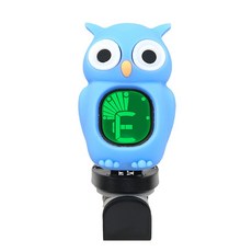 SWIFF 貓頭鷹造型 烏克麗麗 吉他 貝斯 小提琴 通用夾式調音器 B7 高精度快速調音, 藍色, 1個