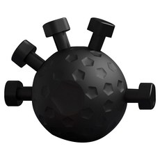 指力訓練器 握力訓練器, 黑【貼合手掌｜按摩解壓｜全身可水洗】, 1個