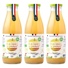 네이쳐 유기농 골드러쉬 착즙 사과주스 100%, 3개, 750ml