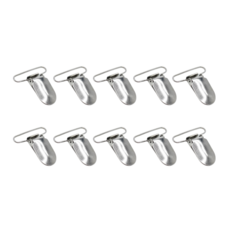 NOV- 멜빵집게 30mm 멜빵클립 서스펜더클립 고리 부자재, 10개, 실버