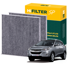 하이필터 현대 자동차 투싼 활성탄 에어컨필터, 2개, 투싼 IX (2세대 LM) HI-D004