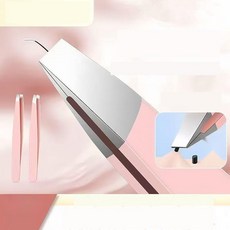 쪽집게 인그로운헤어 핀셋 족집게 눈썹 솜털 정리 트위저, 6. 블랙 플랫팁