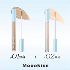 Mooekiss木柯詩液體修容液體高光套組 打亮鼻影陰影修容高光提亮液, 01修容+02高光, 1個