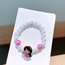 兒童串珠手鍊，彩色珠子卡通吊飾，可愛寶寶飾品