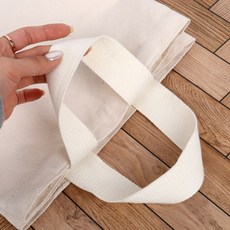 마켓헤라 가방끈 부자재 웨이빙끈 아이보리 38mm x 5m 웨빙끈 가방끈부자재