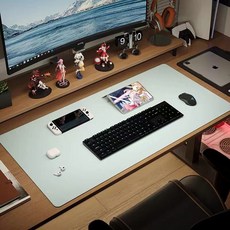 감성작가 가죽 데스크매트 사무용품 데스커 책상패드 보호 매트 덮개 방수패드 책상깔판, 스카이