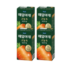 Maeil 매일야채 고농축 주스 당근의 힘 125ml, 4개