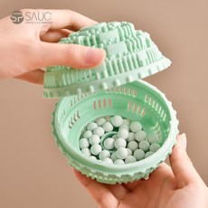 대형 세탁볼 제염 방지 세탁기 세탁물 꼬임 방지 세척, 그린, 1개