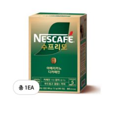 네스카페수프리모 디카페인 아메리카노 원두커피스틱, 1.1g, 80개입, 1개
