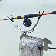 낚시대 다기능 브라켓 낚시거치대 선상 민물 각도조절 낚시대받침대 낚싯대 보관, 안테나 스테인리스 클립 11cm