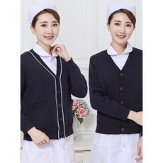 간호가디건 사무실 V넥 빅사이즈 서빙복 병원 S