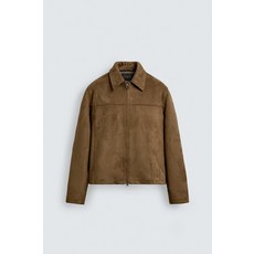 zara 자라 크롭 핏 페이크 스웨이드 재킷 - 샌드312883