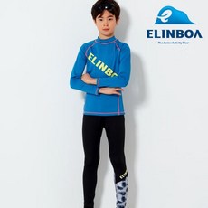 ELINBOA Junior Rash Guard 土耳其藍色 9 浮標