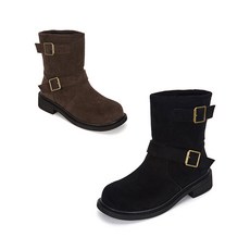 무크 무크 여화 타냐 투버클 부츠 블랙 2colors