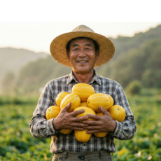 [그린리치팜] 꿀물뚝뚝 성주참외 산지직송 꿀참외, 1박스, 2kg (가정용 혼합과)