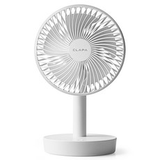 클래파 탁상용 미니 무선 사무실 캠핑 선풍기 소형, BEF-D400W, 화이트