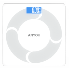 ANYOU 체중계 스마트 체중계 체성분 블루투스 체지방 체중 인체성분 가정용 스마트체중계, 1개, 화이트, TZ-588