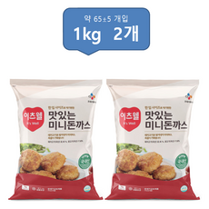 CJ 이츠웰 맛있는 미니돈까스 1kg, 2개