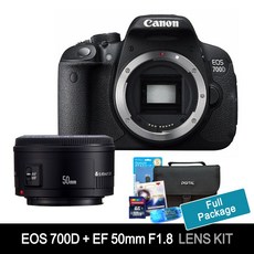캐논카메라 EOS 700D + EF 50mm F1.8 캐논단렌즈 포함 [80GB+가방+UV필터+리더기+청소셋 풀셋트포함] k, 단품