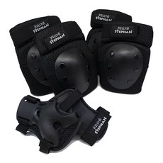 KELLY&STEPHAN 孩童護膝護腕護肘組, 黑色