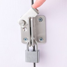 빗장 방범 잠금장치 미닫이 버클잠금 문잠금 보안장치 도난방지 걸쇠 자물쇠걸이 수납장잠금 안전잠금, 오른쪽, 1개