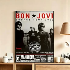포스터 HD 아트 방수 접착식 벽 장식 가정 장식(거실 침실 바) 미적 감각의 록 밴드 B-Bon J-Jovi, 01 15X20cmNoframe, 08 White13