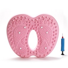 천국의계단 지압 에어 스텝퍼 무소음 가정용 다이어트 스텝밀 홈트 운동기구 [에어펌프 증정], 분홍색