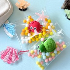 보석십자수 키링 만들기 바다생물 파우치 창의력 해양 비즈 집중력, 가리비