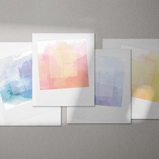 花木樨 色紙式書寫紙 2格+1行 68mm 30入 100g厚磅道林紙 鋼筆適用 硬筆書法用紙, 合法的, 60個裝, 光影之窗