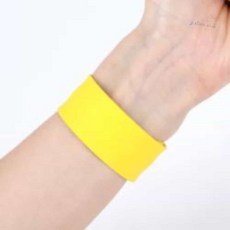 원터치 실리콘 요술팔찌 옐로우 기념품