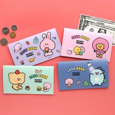 쪼꼬미친구들 용돈기입장 4종 2개씩 8개 1세트, 1개