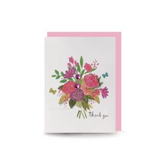 타이포 캘리그라피 입체 카드 봉투 세트 어버이날 스승의날 엽서, 5세트, 꽃다발 캘리