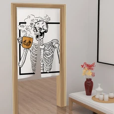 독특한 예술적 문 커튼 다양하고 눈길을 끄는 디자인 주방 룸용 리넨 일본식 반 개방형 장식, 07 140x240cm, 01 2507303744