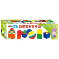 幼福文化 忍者兔四合一感統益智套杯組 (方杯、桶型、球形、圓杯)