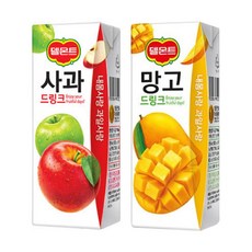 델몬트 드링크 망고x24팩+사과x24팩, 190ml, 48개