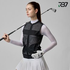 RB7 여성 고신축 밑단 밴딩 메쉬 조끼베스트 R3MWTS254