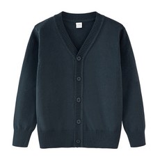 지디오 주니어 공용 브이넥 니트 가디건 교복 스타일 학생 가을 겨울 간절기 베이직 스웨터 아우터