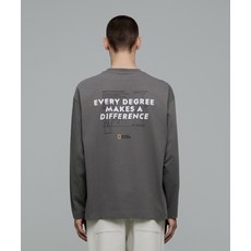 국내매장품 내셔널지오그래픽 NATIONALGEOGRAPHIC N243UTS920 빙하 컨셉 그래픽 긴팔 티셔츠 STONE GREY
