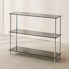 보비쥬S 네오그 3단 1000 그레이유리 유리선반 다용도진열장 (착불), 골드