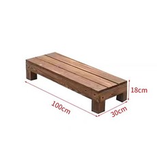 카페 원목 공원의자 철제 나무 야외 야외용 의자 벤치, L. 100cm x 30cm x 18cm