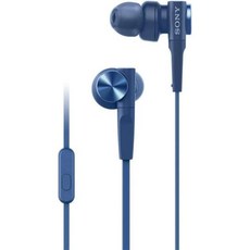 Sony MDRXB55전화 통화를 위한 AP 유선 엑스트라 베이스 이어버드 헤드폰헤드셋 마이크 포함 파란색, Blue, 파랑