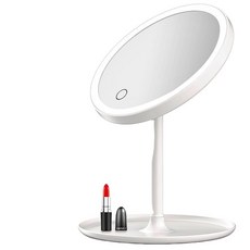 LED智能化妝鏡 三色調光 柔光化妝鏡 補光化妝鏡 梳妝鏡 LED觸控化妝鏡, 白色（LED三色光）