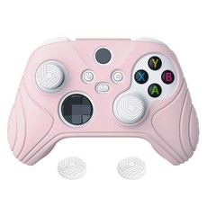 Xbox 시리즈 X/S용 익스트림레이트 플레이바이탈 핑크 컨트롤러 커버(엄지 그립 2개 포함) 코어 컨트롤러용 사무라이 에디션 미끄럼 방지 실리콘 스킨 프로텍터