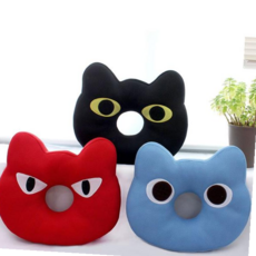 헬로캣 에어매쉬 도넛방석, 묘묘(블랙)