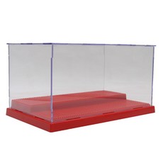 shangren 빌딩 블록 다이아몬드 벽돌 장난감 다이캐스트 자동차를 위한 명확한 진열장은 모입니다, 250x145x120mm, 플라스틱, 레드, 1개