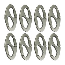 8자형 카라비너 캠핑고리 타프 후크 하이킹 8p JJ30, 8개, 실버